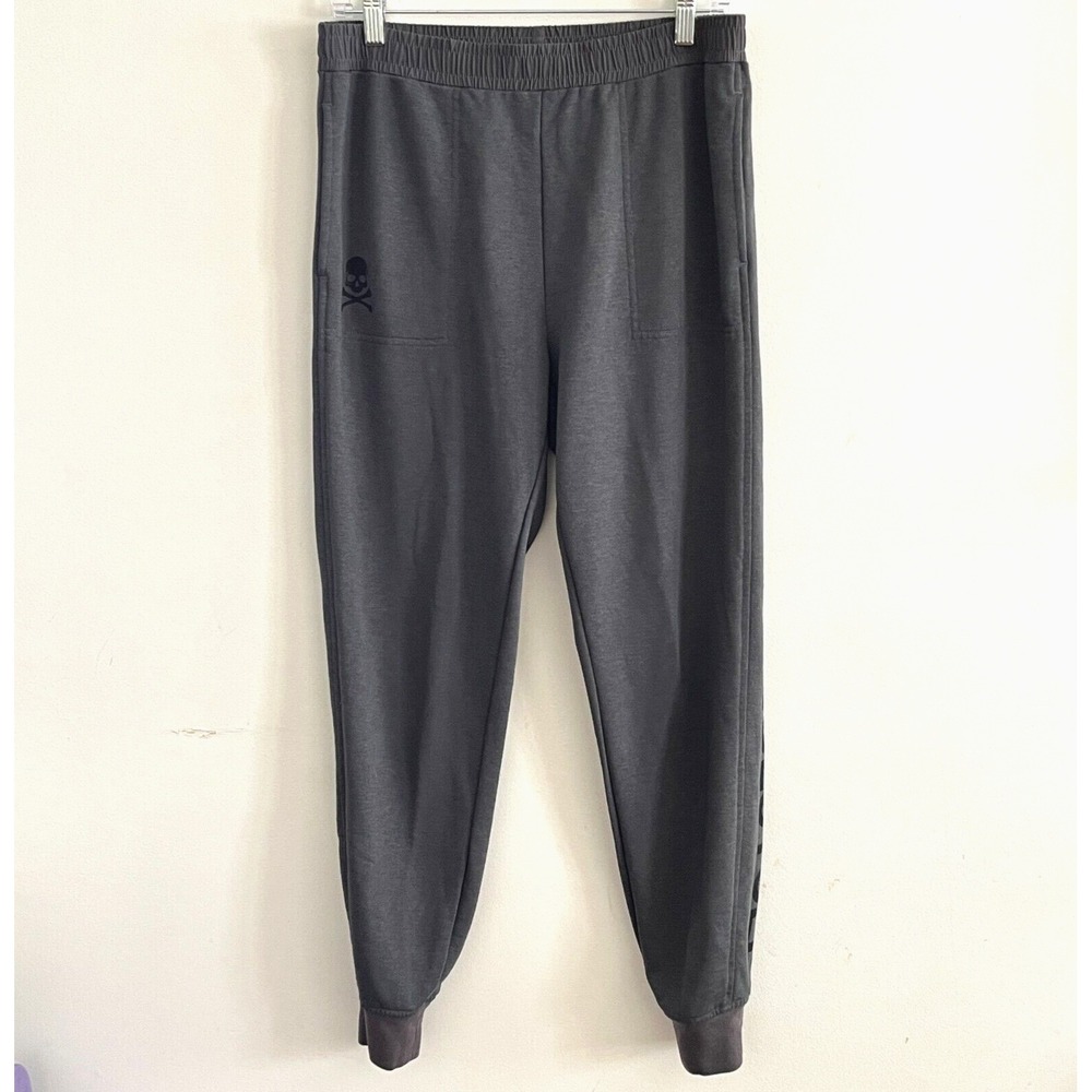 Soul Cycle Spellout Jogger‎ Pant Size Medium Gray Pull-On Gym Athleisure Sporty